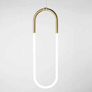 pendant lamp / contemporary / steel / glass