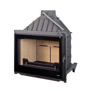 closed wood hearth / 1-sided / cast iron