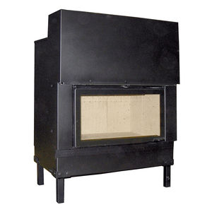 closed wood hearth / 1-sided / steel