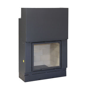 closed wood hearth / 1-sided / steel