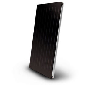flat thermal panel / for water heating / with anti-reflective glass / for roofs