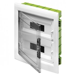 recessed electrical enclosure / industrial / empty / with transparent cover