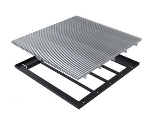 steel ventilation grill / square / for air supply and exhaust