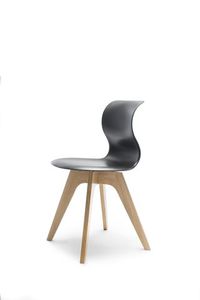 contemporary chair / with removable cushion / upholstered / with armrests