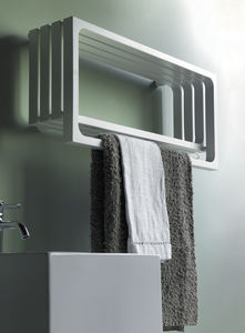hot water towel radiator / electric / steel / contemporary