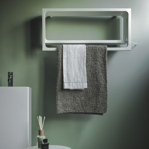 hot water towel radiator / electric / rectangular / square