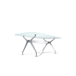 contemporary boardroom table / metal / rectangular / for public buildings