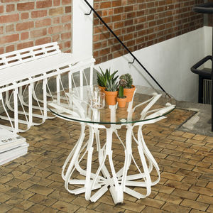 coffee table / round / outdoor / contemporary