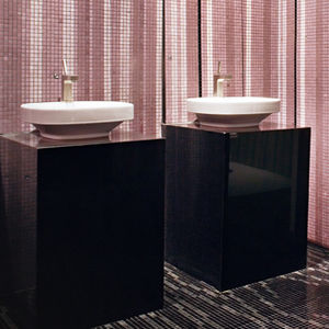 bathroom mosaic tile / floor / glass / polished