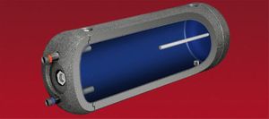 electric water heater / free-standing / horizontal / with backup heating element