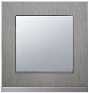 light switch / push-button / metal / contemporary
