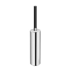 chrome-plated brass toilet brush / gold-plated brass / glass / plastic