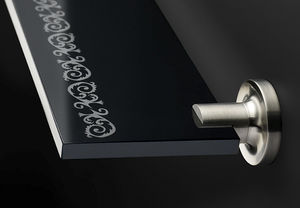 wall-mounted shelf / contemporary / chrome-plated brass / gold-plated brass