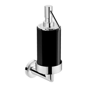 wall-mounted soap dispenser / chrome-plated brass / gold-plated brass / manual