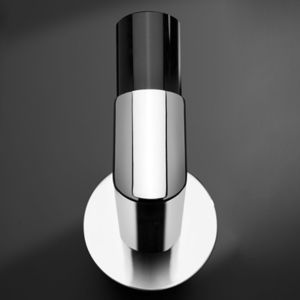 contemporary coat hook / chromed metal / glass / bathroom