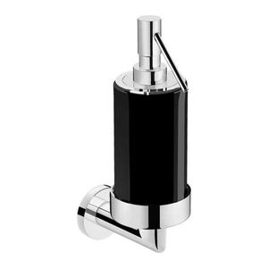 wall-mounted soap dispenser / chrome-plated brass / gold-plated brass / manual