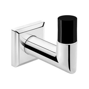 contemporary coat hook / chromed metal / glass / bathroom