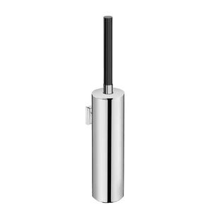 chrome-plated brass toilet brush / gold-plated brass / glass / plastic