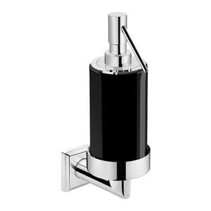 wall-mounted soap dispenser / chrome-plated brass / gold-plated brass / manual