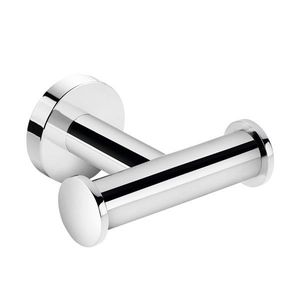 contemporary coat hook / chrome-plated brass / double / bathroom