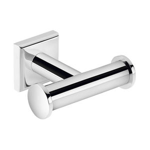 contemporary coat hook / chrome-plated brass / double / bathroom