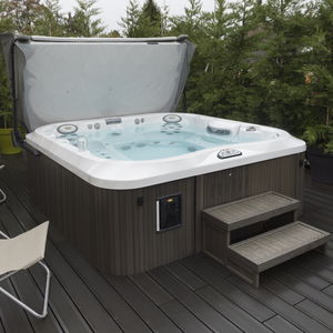 above-ground hot tub / square / 6-person / outdoor