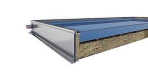 flat thermal panel / for water heating / with aluminum frame