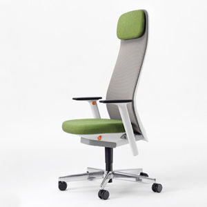 contemporary office armchair / mesh / fabric / swivel