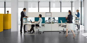 contemporary office armchair / mesh / fabric / polypropylene