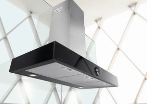 wall-mounted extractor hood / with built-in lighting