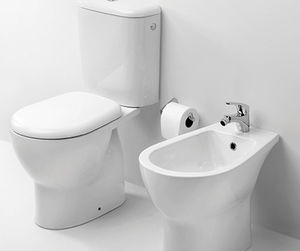 free-standing toilet / monobloc / ceramic