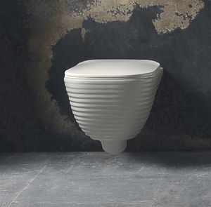 wall-hung toilet / ceramic