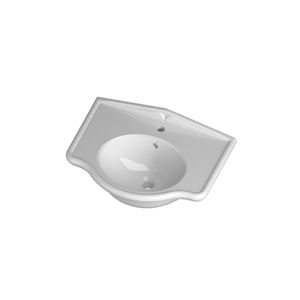 built-in washbasin / oval / ceramic / contemporary