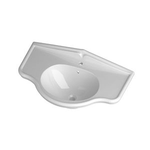 built-in washbasin / oval / ceramic / contemporary