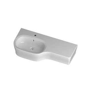 wall-mounted washbasin / other shapes / ceramic / contemporary