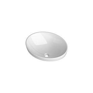 built-in washbasin / oval / ceramic / contemporary