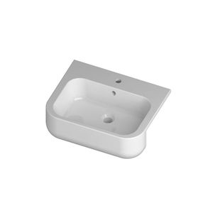 built-in washbasin / rectangular / ceramic / contemporary