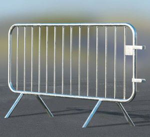 crowd barrier / fixed / galvanized steel / for public spaces