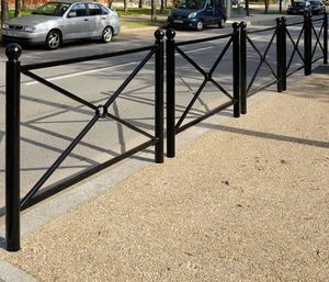 protective barrier / fixed / galvanized steel / for public spaces