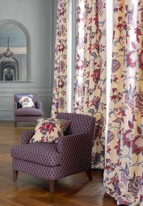 curtain fabric / patterned / silk