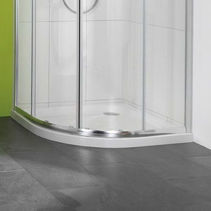 corner shower base / stone