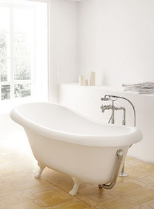 bathtub with legs / oval / composite