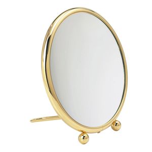 table mirror / traditional / round / magnifying