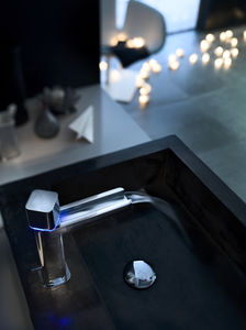 washbasin mixer tap / chrome-plated brass / electronic / bathroom