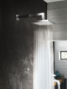 wall-mounted shower head / square / rain