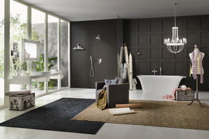 bathtub mixer tap / wall-mounted / chrome-plated brass / for bathrooms