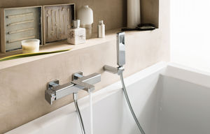 shower mixer tap / for bathtubs / wall-mounted / brass