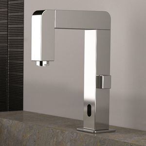 washbasin mixer tap / chrome-plated brass / electronic / self-closing