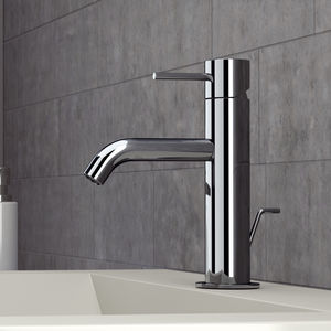 washbasin mixer tap / chrome-plated brass / bathroom / 1-hole