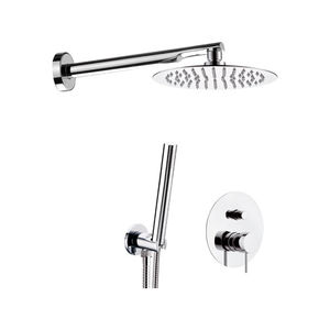 wall-mounted shower set / contemporary / with hand shower / with fixed shower head